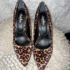Charles David Leopard Print Heel Size 6.5